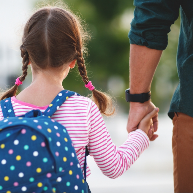 Photo enfant avec son père